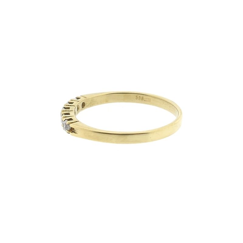 Image 8 of Gold ring with zirconia