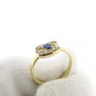 Image 7 of Gold ring with sapphire and zirconia