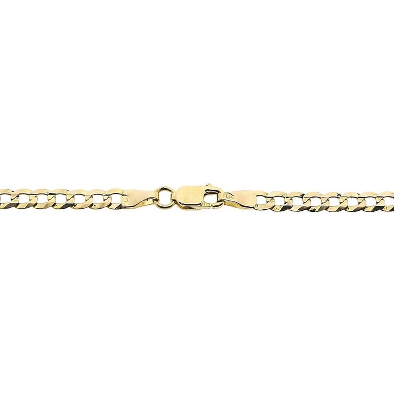 Image 5 of Gold flat gourmet link chain | 50 cm