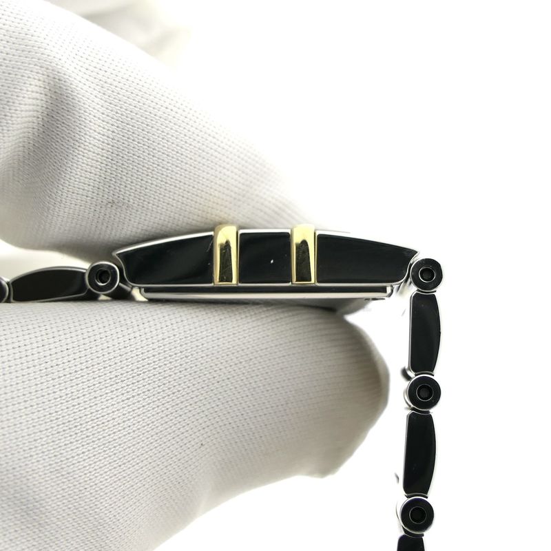 Image 8 of Omega Constellation Quadra 'Full Bar'; 18k. Goud/stalen dames horloge met diamanten