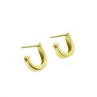 Image 5 of 9 carat semi-circular earrings with zirconia