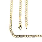 Image 1 of Two-tone gold Figaro link chain | 51.5 cm