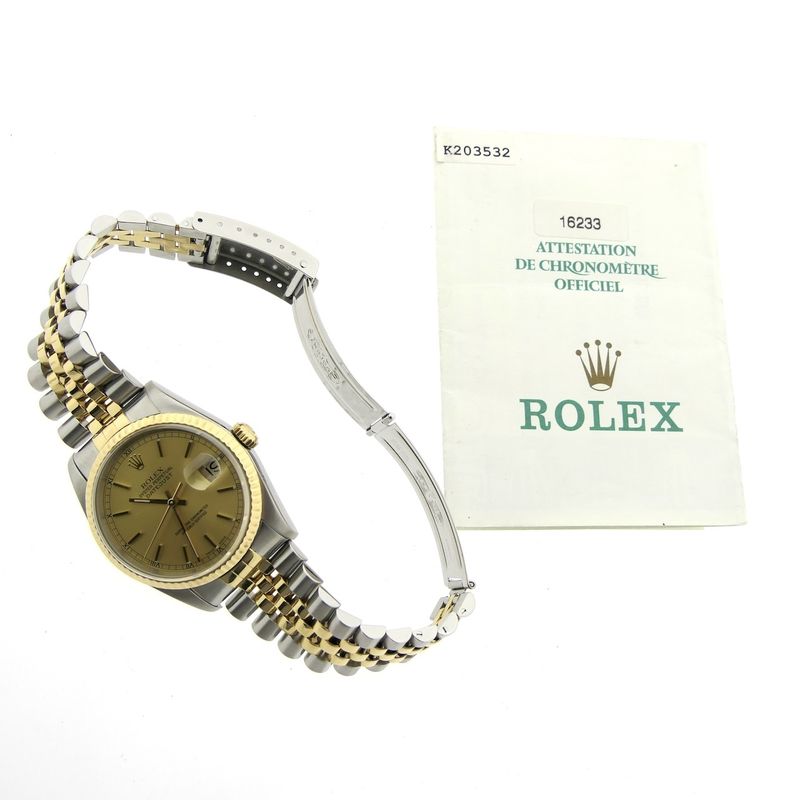 Image 6 of Rolex Datejust 16233; Automatic gold/steel watch