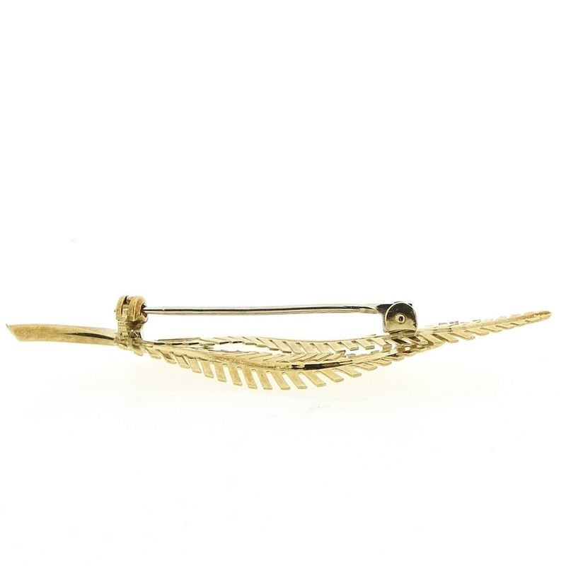 Image 4 of Vintage gold feather brooch