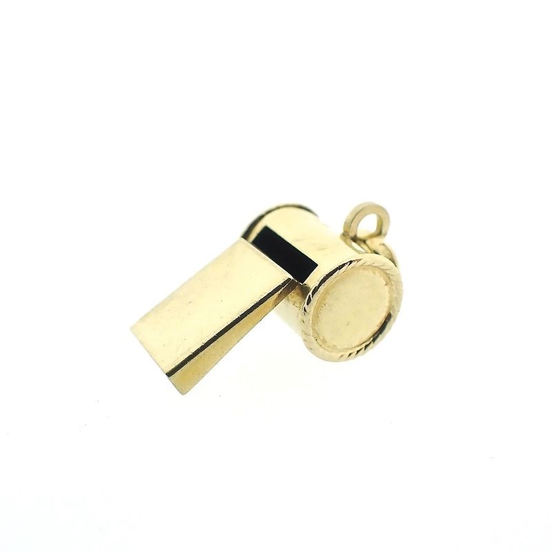 Image 1 of Gold pendant of a whistle