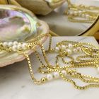 Image 2 of Long Venetian link necklace with pearls | 90.5 cm