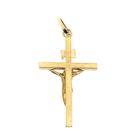 Image 3 of Gold pendant of a cross with corpus; INRI