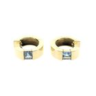 Image 9 of Gold hoop earrings with topaz | Ø 16.7 mm