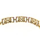 Image 5 of Gold link bracelet with ruby ​​and diamonds; 0.89 ct.