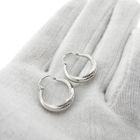 Image 7 of Vintage white gold hoop earrings