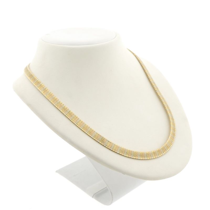 Image 3 of 18-karat tricolor gold omega necklace | 47 cm