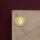 Image 2 of Gold zodiac sign pendant; Virgo