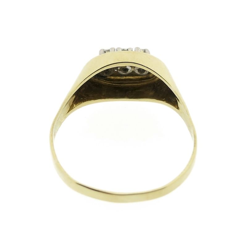 Image 4 of Gold ring with diamonds; 0.15 ct.