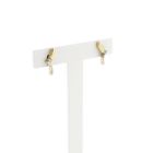 Image 3 of Diamonde Bicolor Gold Earrings with Diamonds; 0.07 ct.