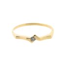 Image 4 of Gold ring with diamond; 0.03 ct.