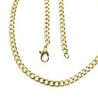 Image 1 of Gold wide gourmet link necklace | 42 cm