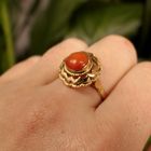 Image 9 of Gold ring with red coral | Vintage/antique