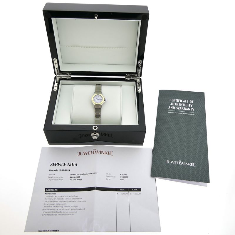 Image 4 of Cartier Santos Octagon Automatic; 18k gold/steel women's watch