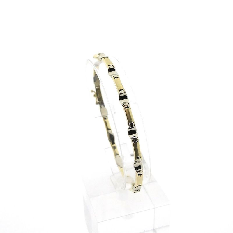 Image 1 of Two-tone gold fantasy link bracelet