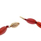 Image 4 of Carnelian bead necklace with gold decorative clasp