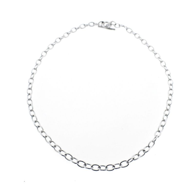 Image 6 of Silver anchor link chain | 45 cm