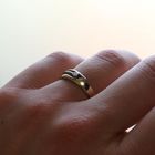 Image 7 of Bicolor Gold Ring; 0.03 ct. Diamond; 14 Karat; Size 17.25