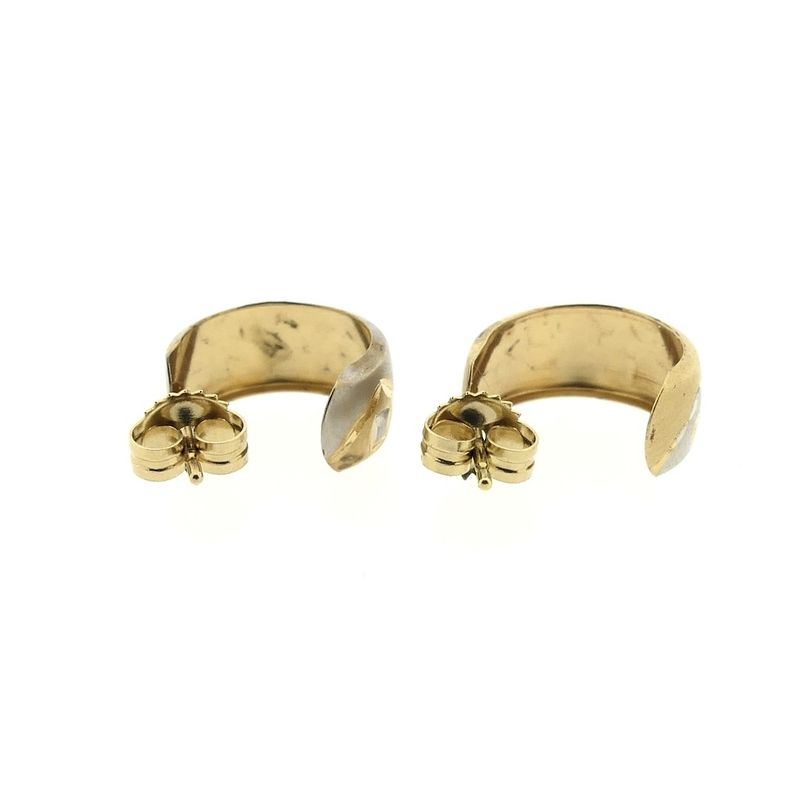 Image 9 of Two-tone gold stud earrings