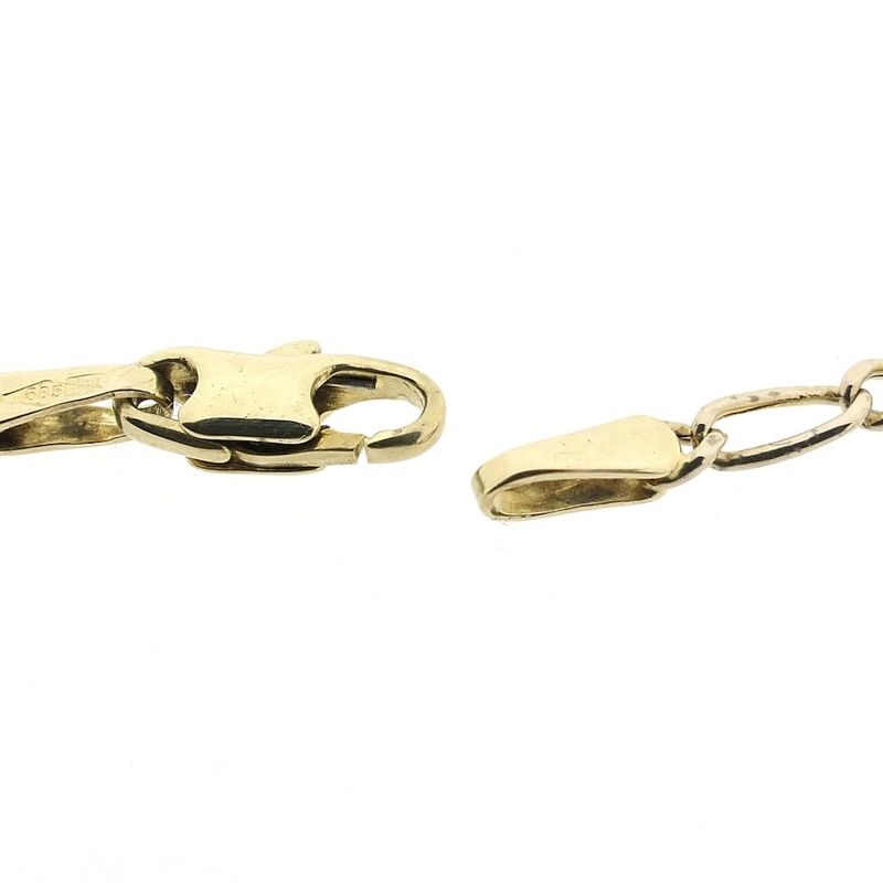 Image 5 of Gold subtle Figaro link bracelet | 20 cm