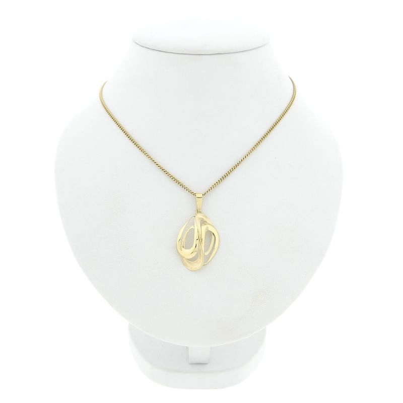 Image 3 of Golden abstract pendant