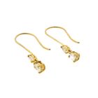 Image 3 of Vintage gold earrings with zirconia