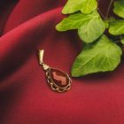 Image 2 of Gold pendant with carnelian | Vintage