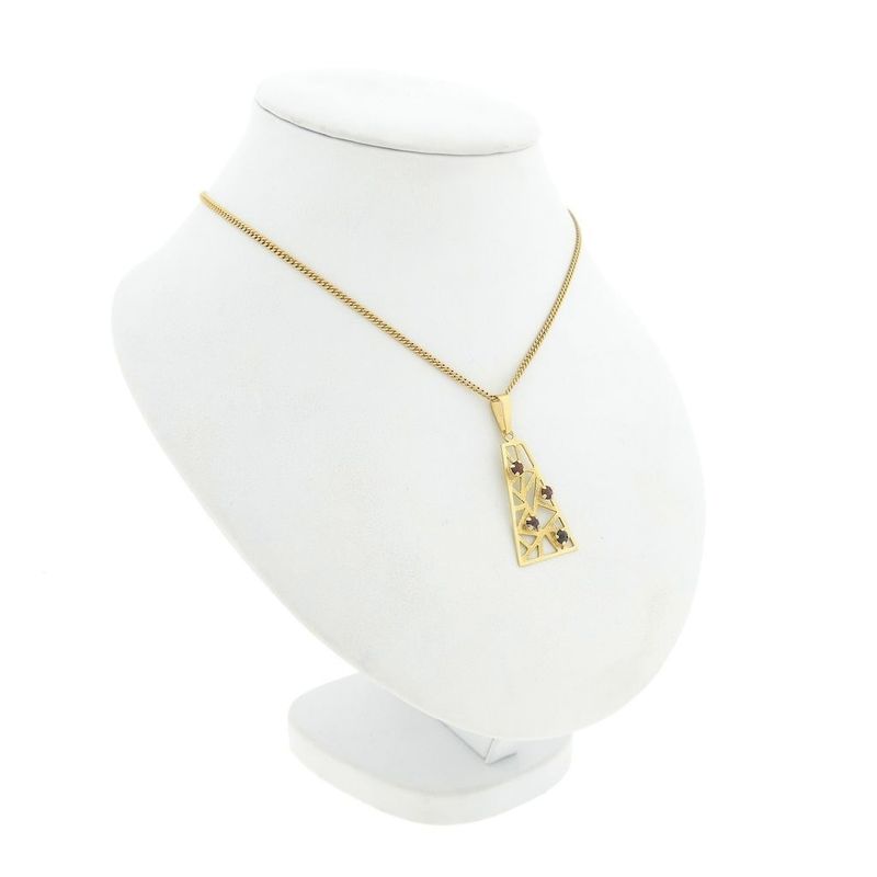 Image 6 of Vintage gold pendant with garnet