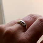 Afbeelding 7 van Bicolor gouden ring met diamant; 0,03 ct. 