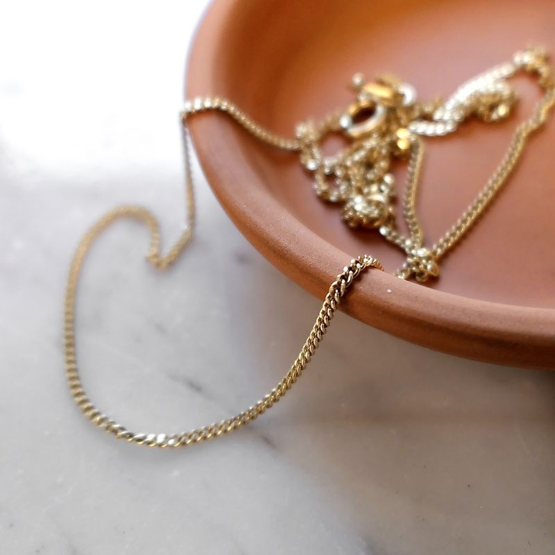 Image 2 of Gold gourmet link chain | 50 cm