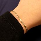 Image 9 of Two-tone gold navy link bracelet with diamonds
