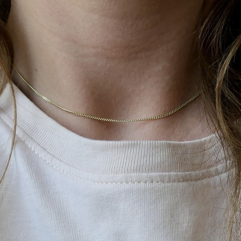 Image 6 of Gold gourmet link chain | 37.5 cm