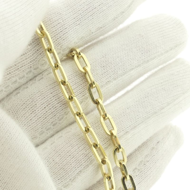 Image 5 of Gold wide anchor link bracelet
