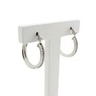 Image 4 of White gold earrings with zirconia | Ø 20.0 mm