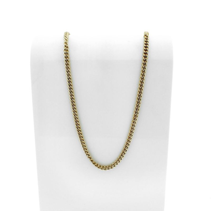 Image 4 of Gold gourmet link chain | 50.5 cm