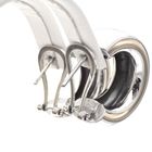 Image 3 of White gold wide earrings; Ø 23.0 mm