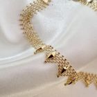 Image 3 of Gold gallery wire link necklace