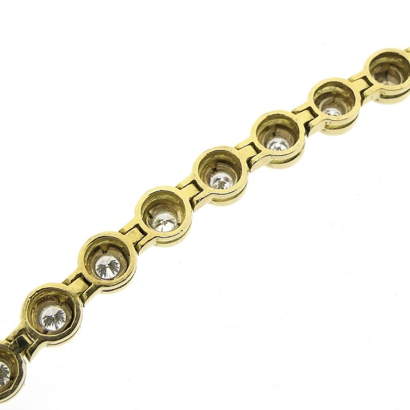 Image 6 of Two-tone gold tennis necklace with diamonds