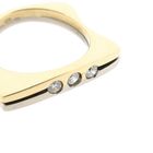 Afbeelding 9 van Bicolor gouden abstracte rijring met diamanten; 0,10 ct.