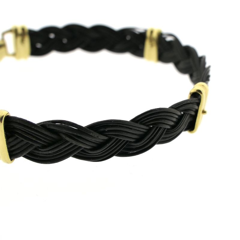 Image 9 of 18K Gold Bracelet with Elephant Hair | 22 cm