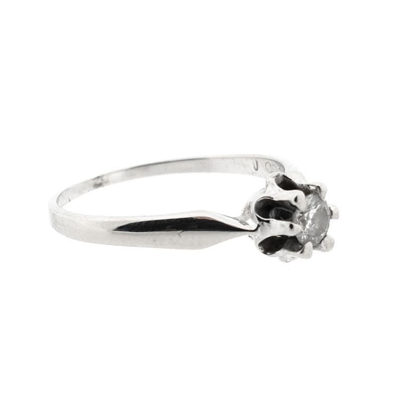 Image 6 of White Gold Solitaire Ring with 0.17 ct Diamond