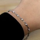 Image 6 of Platinum bracelet with diamond; 0.72 ct. | 19 cm