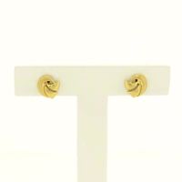 Gold stud earrings
