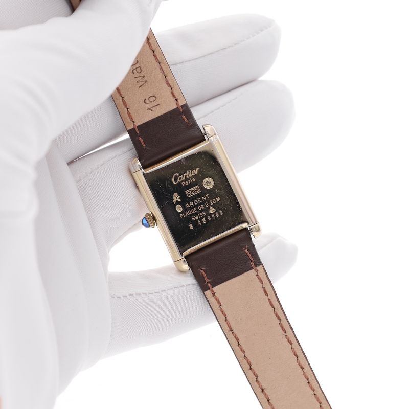 Image 14 of Cartier Tank Vermeil 'Trinity' 6165; Vintage mechanical women's watch