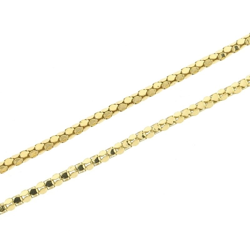 Image 5 of Gold mirrored mesh link necklace