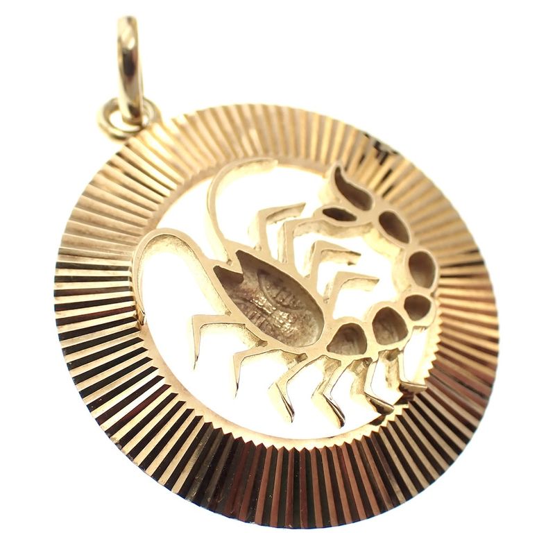 Image 3 of Gold Scorpio pendant